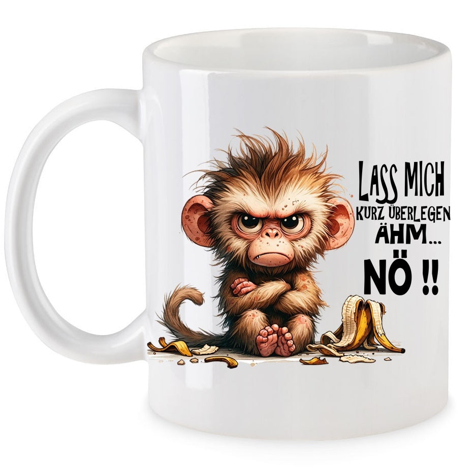 Ähm... NÖ !! Affe Jimmy Tasse Keramik Motiv: TBBN